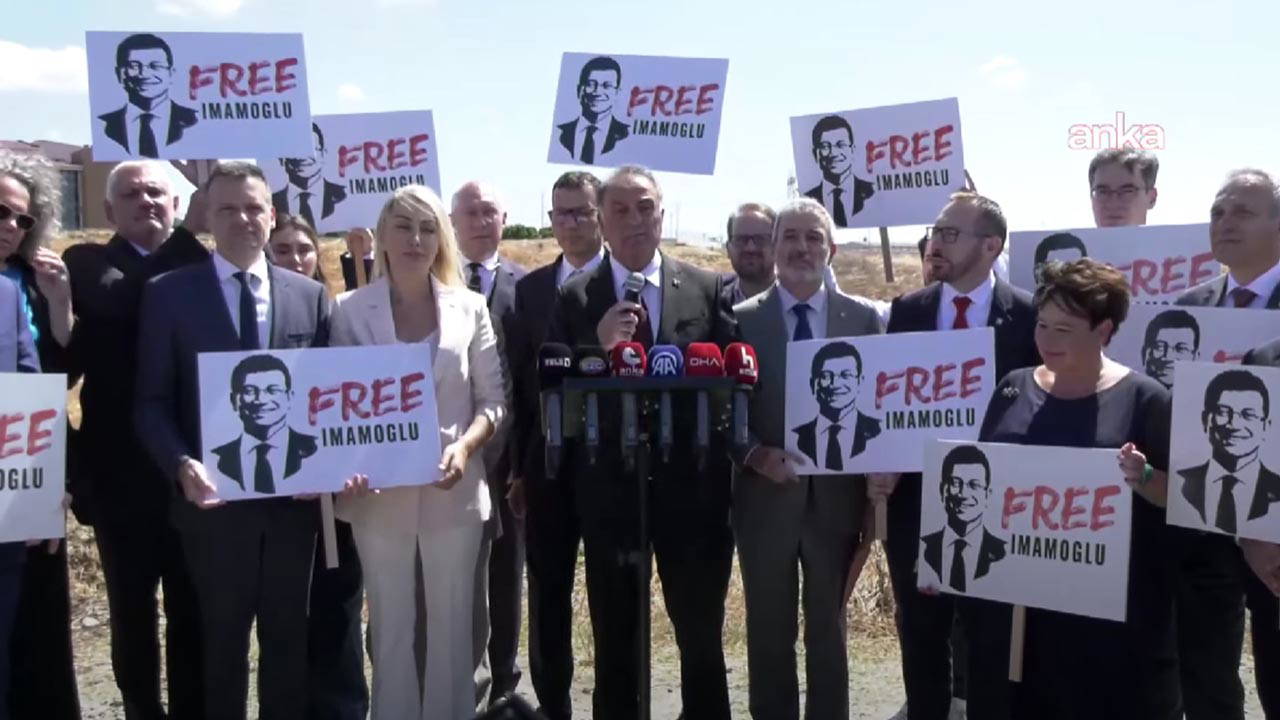 Avrupalı belediye başkanları Silivri'de basın açıklaması yaptı: "İmamoğlu'na Özgürlük"