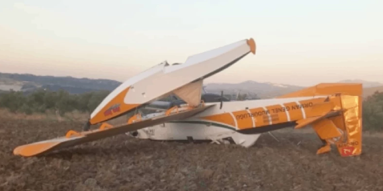 Zorunlu inişte kaza! Muğla'da yangın söndürme uçağı düştü