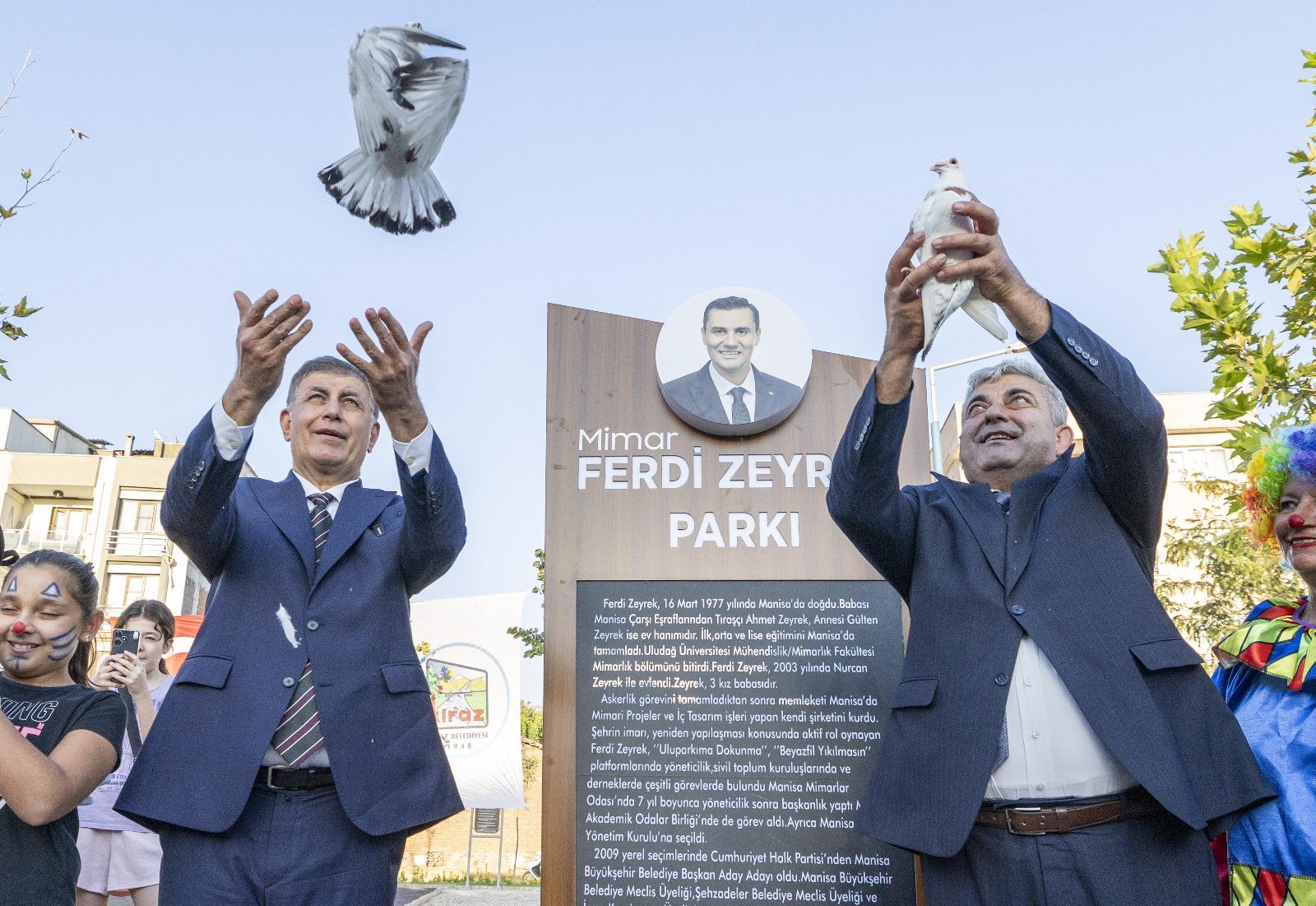 İzmir'de Ferdi Zeyrek Parkı açıldı