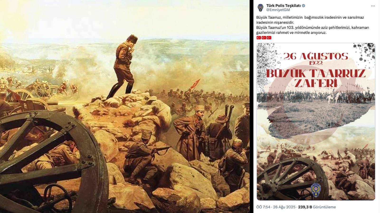 Emniyet’te, Atatürksüz 30 Ağustos paylaşımı kelle aldı: Görevden alınanlar var