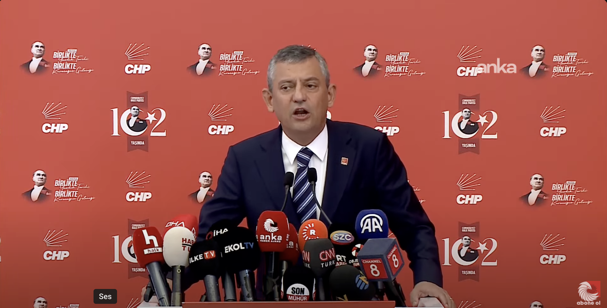 Özgür Özel, CHP'nin kuruluş haftasında konuştu: "Bu parti 106 yıl önceki kararlılığında!"