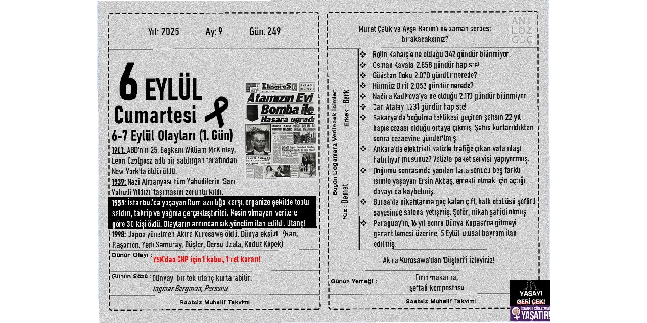 6-7 Eylül Olayları (1. Gün)