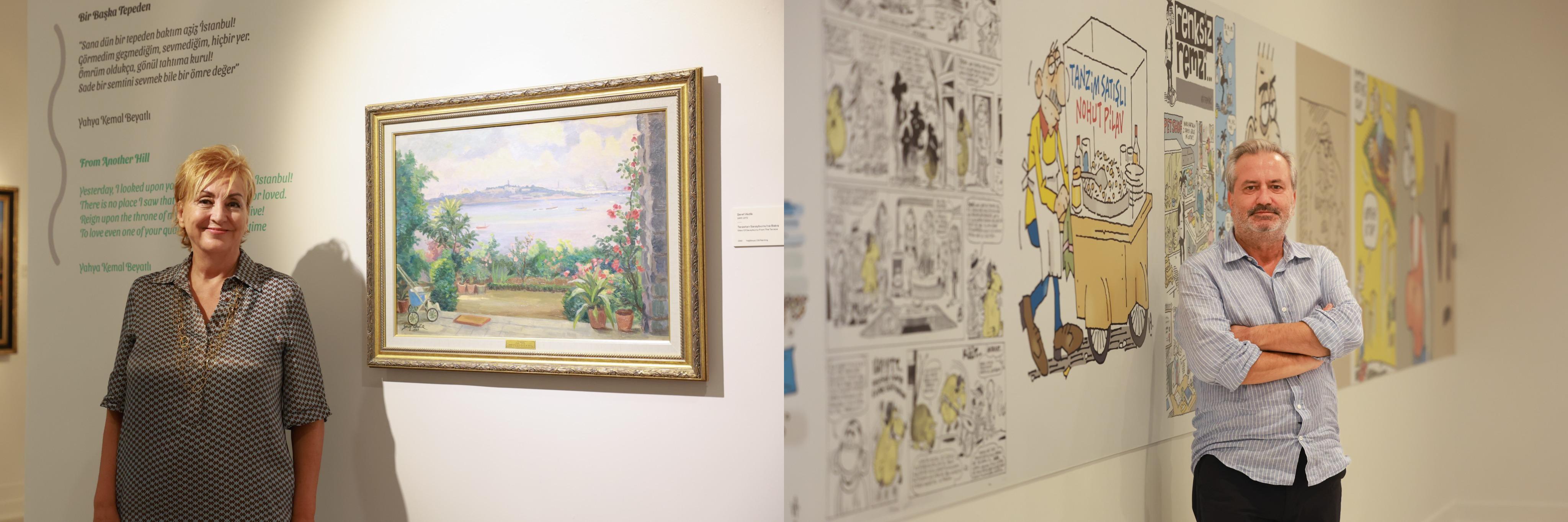 “İstanbul’un Resmi” ve “Yazan-Çizen Latif Demirci” sergileri Antalyalılarla buluştu