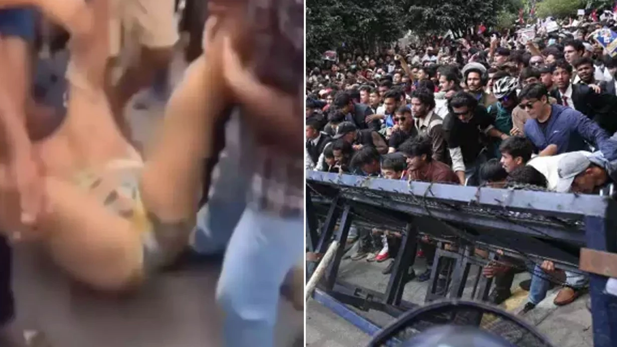 Sosyal medya yasağı ve yolsuzluk iddiaları Nepal'i karıştırdı: Eylemciler meclisi ateşe verdiler, bakanı çırılçıplak soydular!