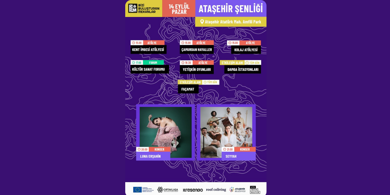 Bizi buluşturan mekanlar 14 Eylül’de Ataşehir’de