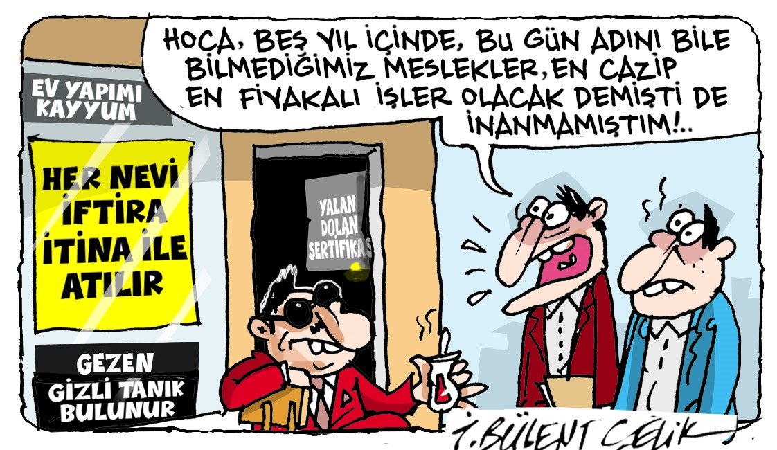 İ. Bülent Çelik'in 14 Eylül 2025 tarihli karikatürü