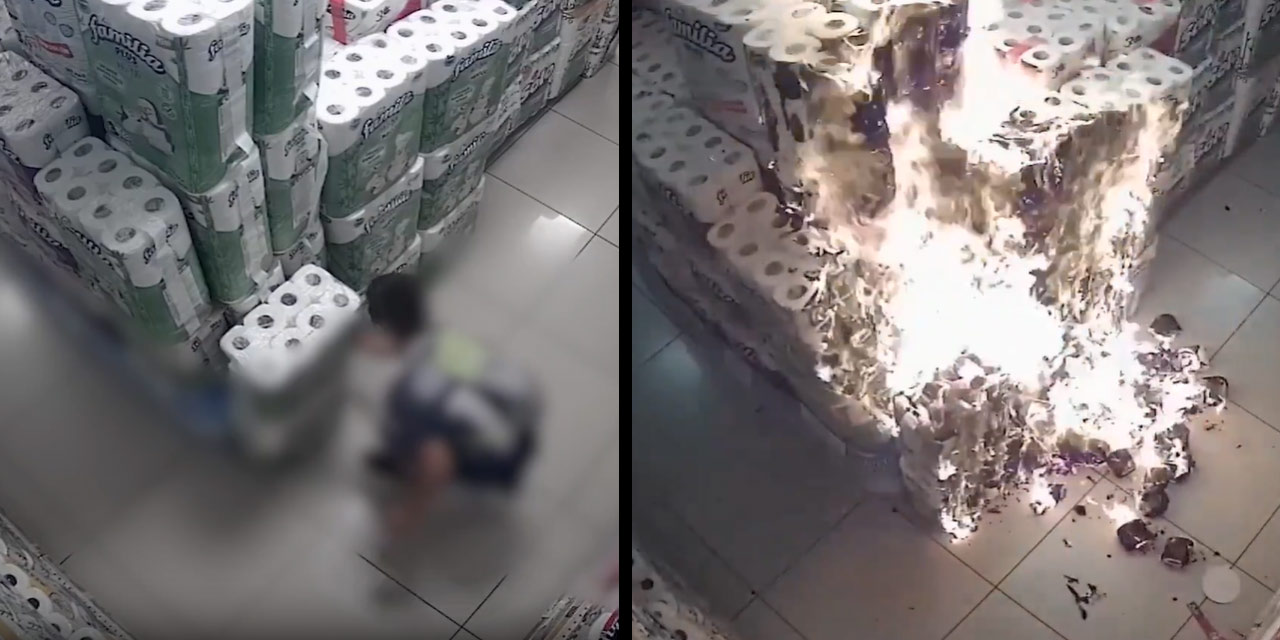 Markette peçeteleri yakan çocuk için karar