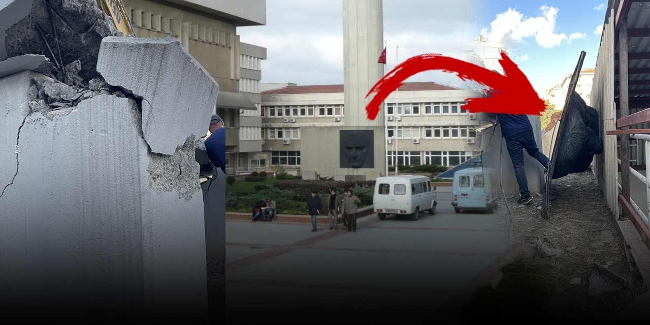 Kayyım yönetimindeki Boğaziçi’nde Atatürk büstü yıkıldı: Kazayla oldu denildi