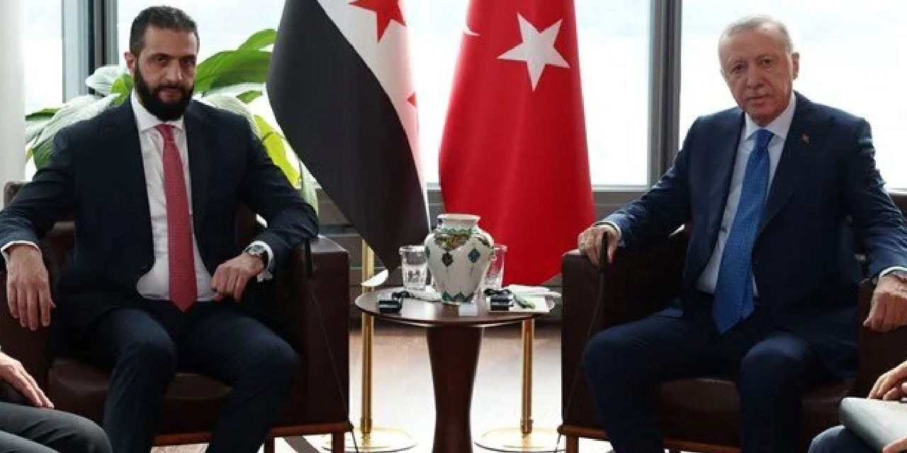 Erdoğan, Türkevi'nde Şara ile görüştü