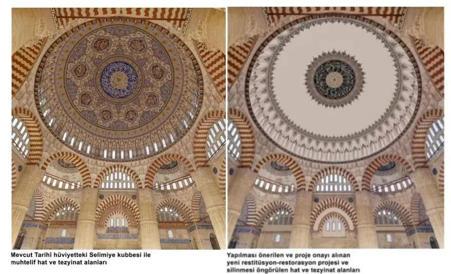 Selimiye Camii’ndeki tartışmalı restorasyon projesine mahkemeden durdurma