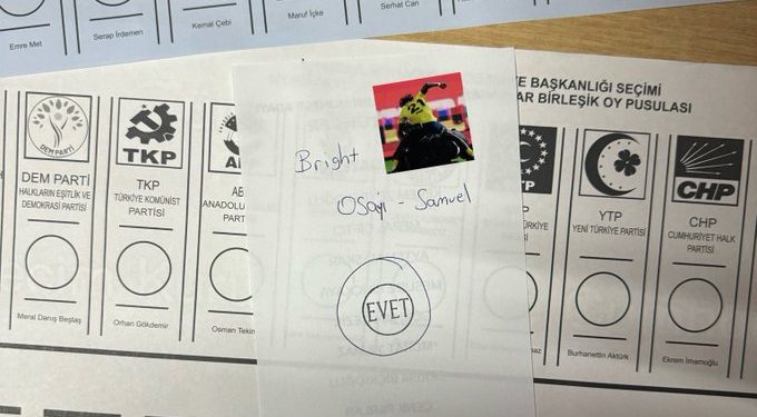 Fenerbahçe taraftarı oy atma kabininde Osayi'nin taraftarı dövme görüntüsüne 'evet'i bastı