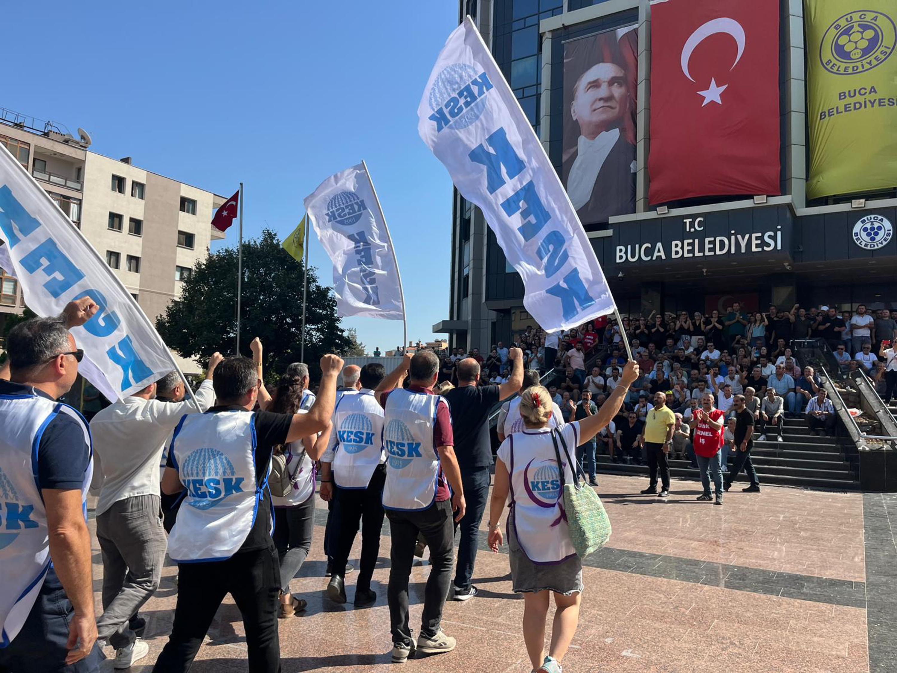 Buca Belediyesi emekçileri eylemde: Verilen sözler tutulmadı