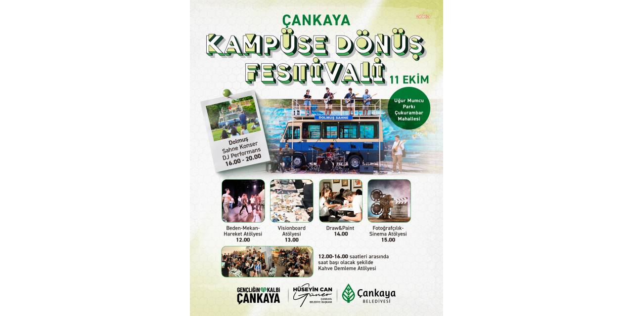 Çankaya Belediyesi, “Kampüse Dönüş Festivali” düzenliyor