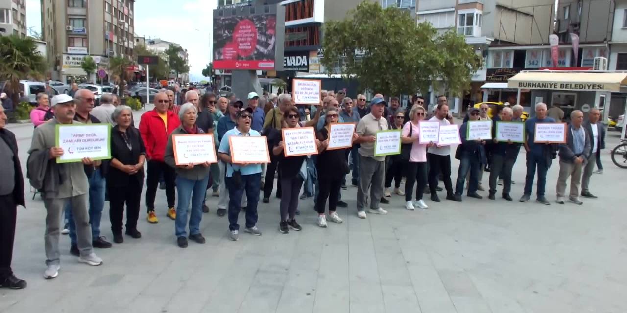 Çiftçiler Balıkesir'de tarıma destek çağrısında bulundu