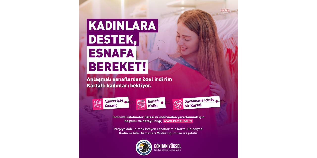 Kartal'dan kadınlar için destek projesi