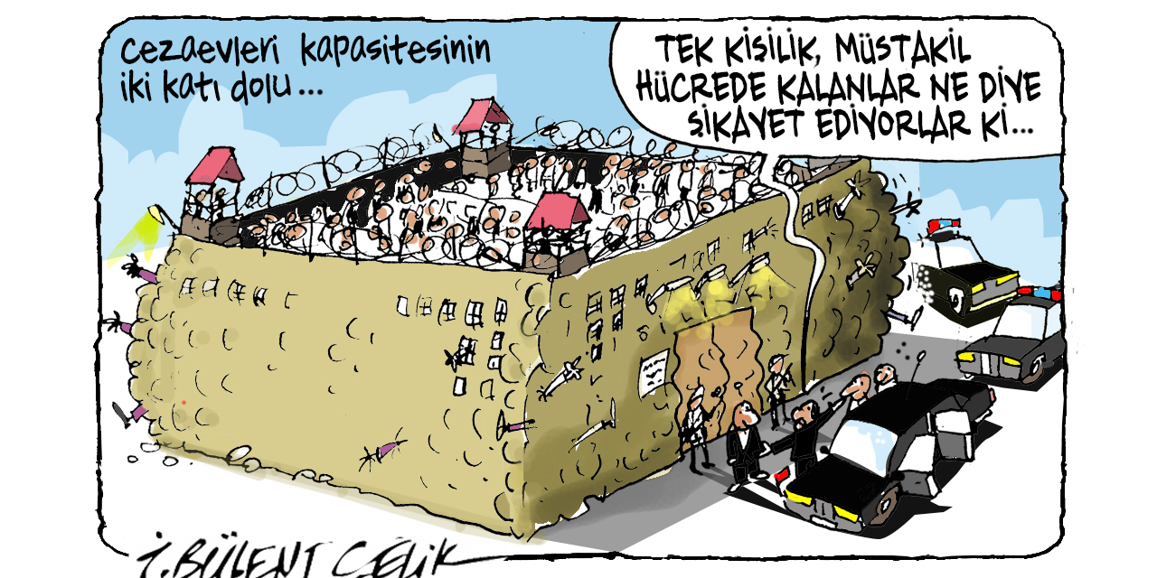 İ. Bülent Çelik'in 9 Ekim 2025 tarihli karikatürü
