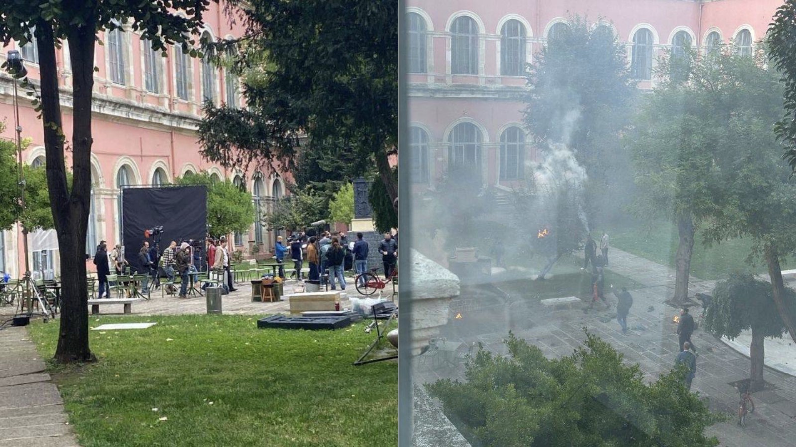 İTÜ Taşkışla’da Çatlı filmi çekimine öğrencilerden sert tepki