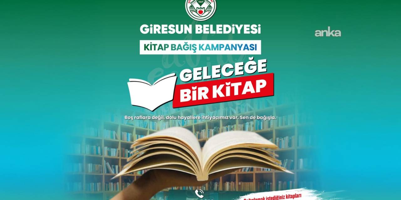 Giresun Belediyesi'nden yeni kitap bağışı seferberliği