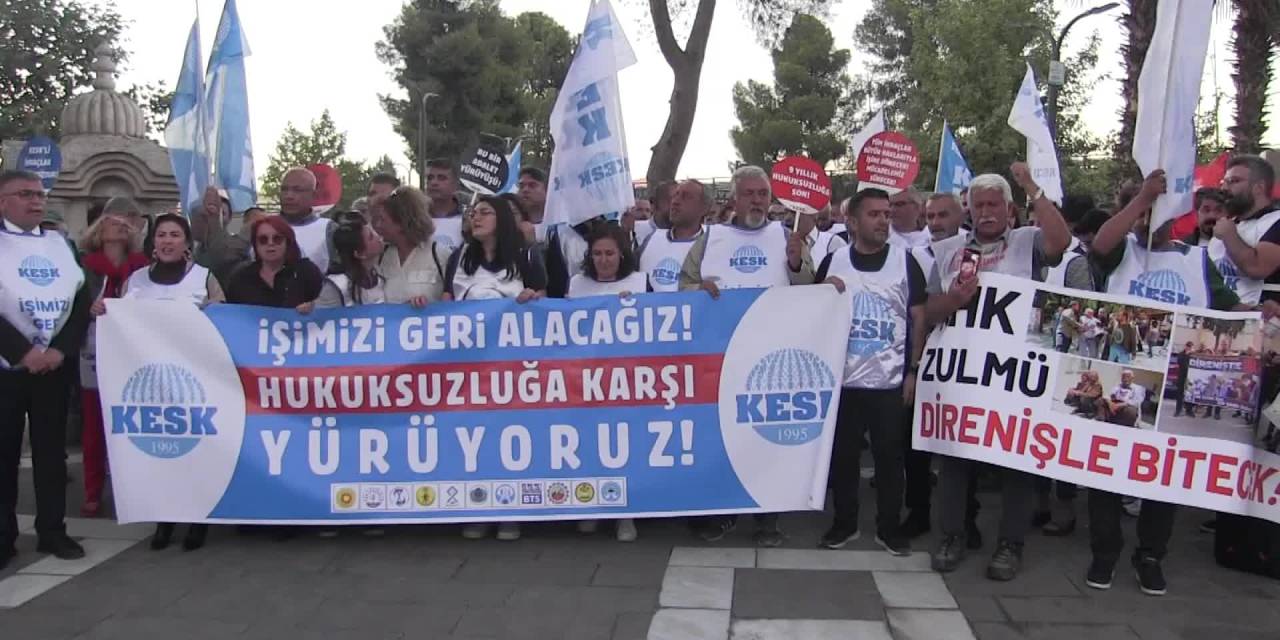 KESK, Şanlıurfa'dan Ankara'ya KHK'lılar için yürüyüş başlattı