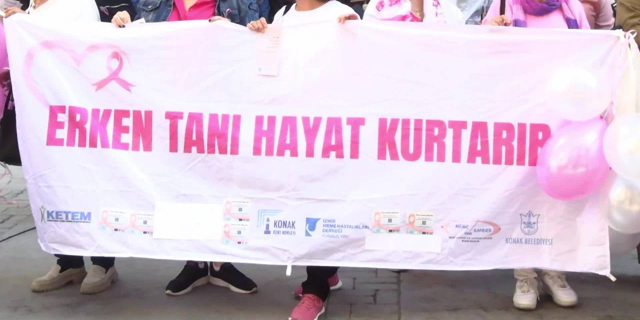 Konaklı kadınlar meme kanseri için Pembe yürüyüşte buluştu