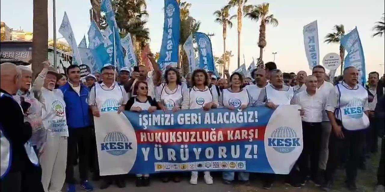 KESK'in yürüyüşü üçüncü gününde: KHK zulmüne karşı direniş sürüyor