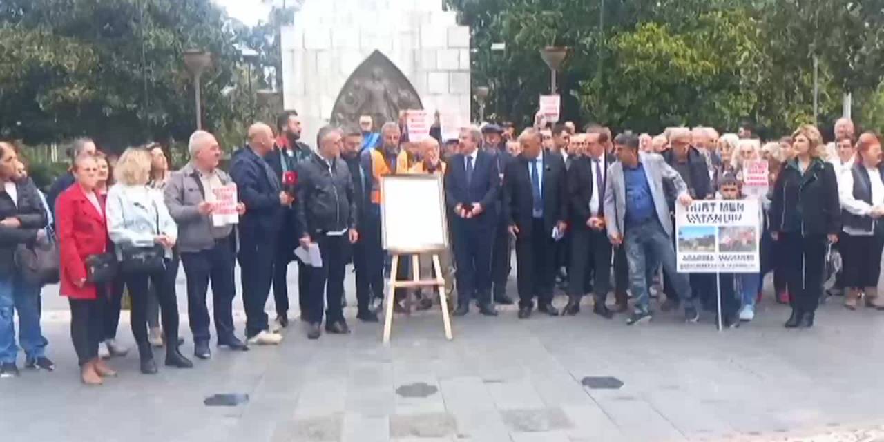Samsun'da Kanadalı şirkete maden arama izni protesto ediliyor