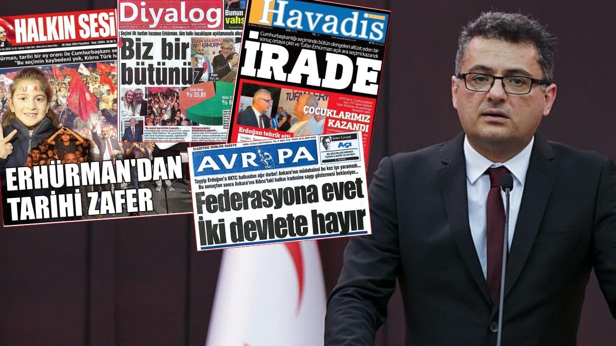 KKTC’de seçimi Tufan Erhürman kazandı: Gazeteler "Erdoğan'a darbe" manşetiyle çıktı