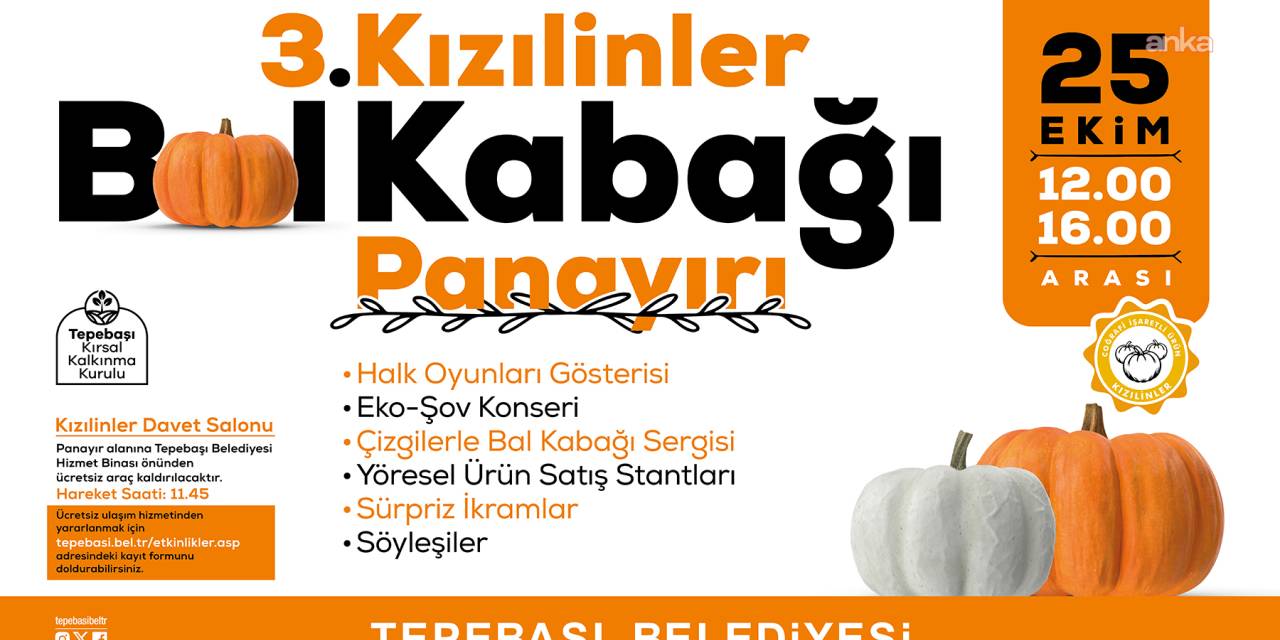 Tepebaşı’nda Kızılinler Bal Kabağı panayırına sayılı günler kaldı
