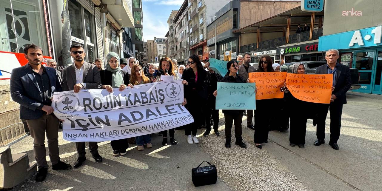 Rojin Kabaiş'in ölümü için Hakkari'de basın açıklaması yapıldı