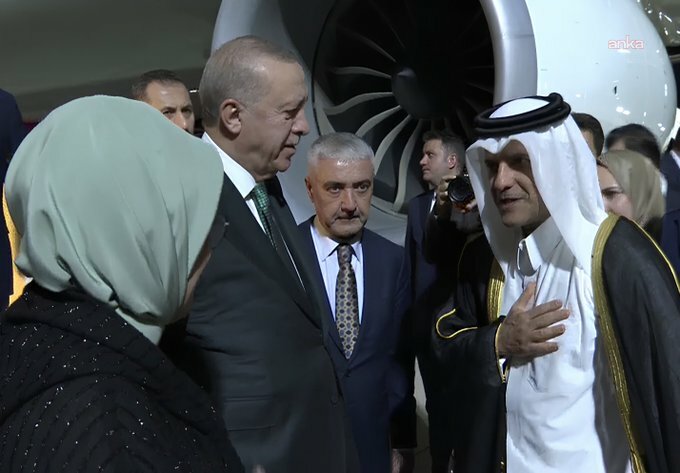 Erdoğan, Katar'ın başkenti Doha'da