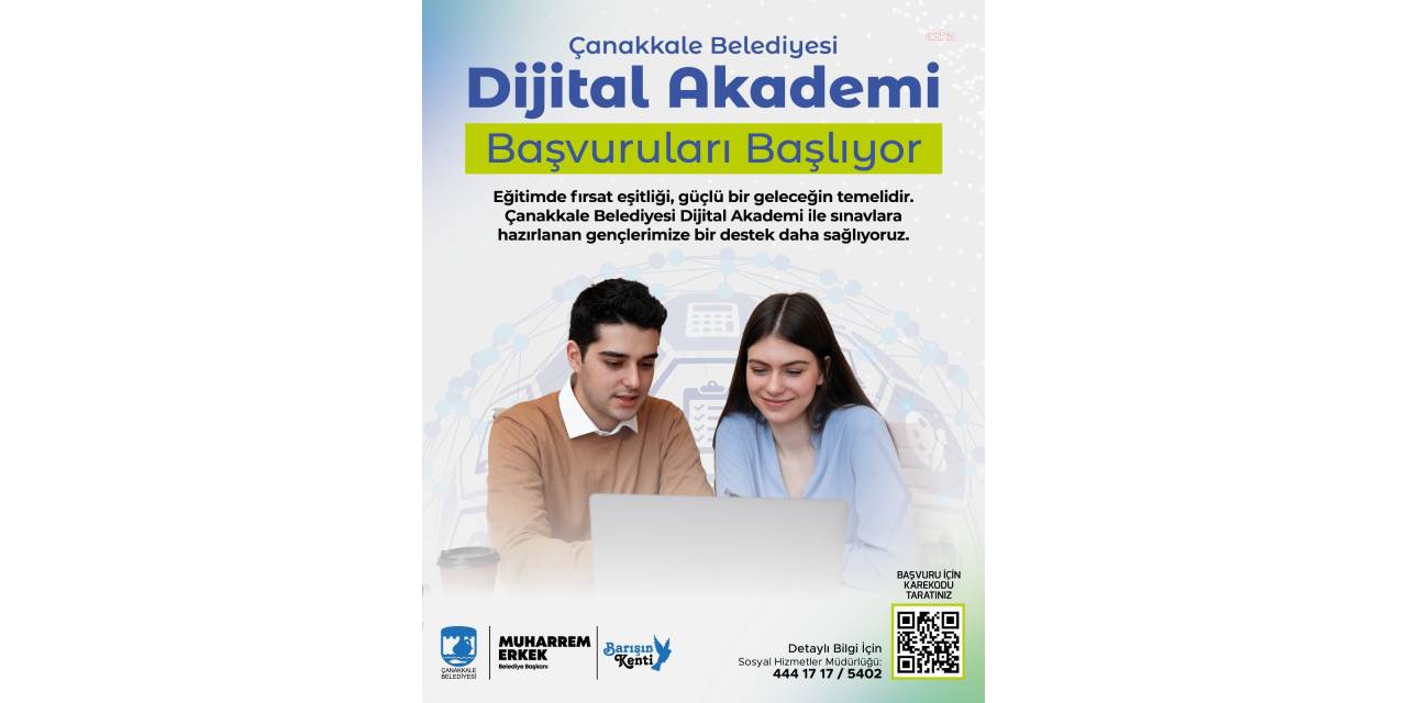 Çanakkale Belediyesi Dijital Akademi için kayıtlar başlıyor