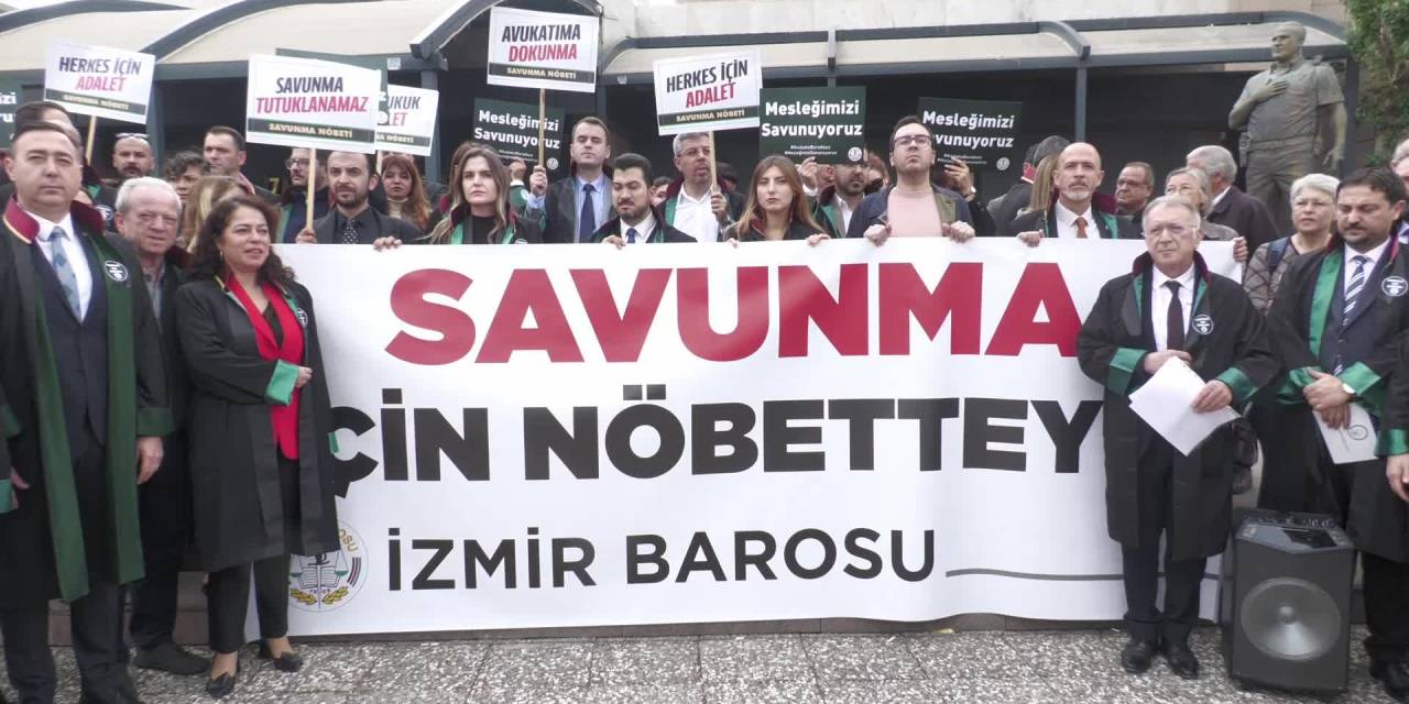 Savunma Nöbeti: İzmir'deki baro başkanları yargı bağımsızlığı için buluştu