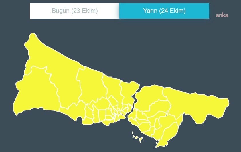 İstanbul'da sarı kodlu yağış uyarısı yapıldı