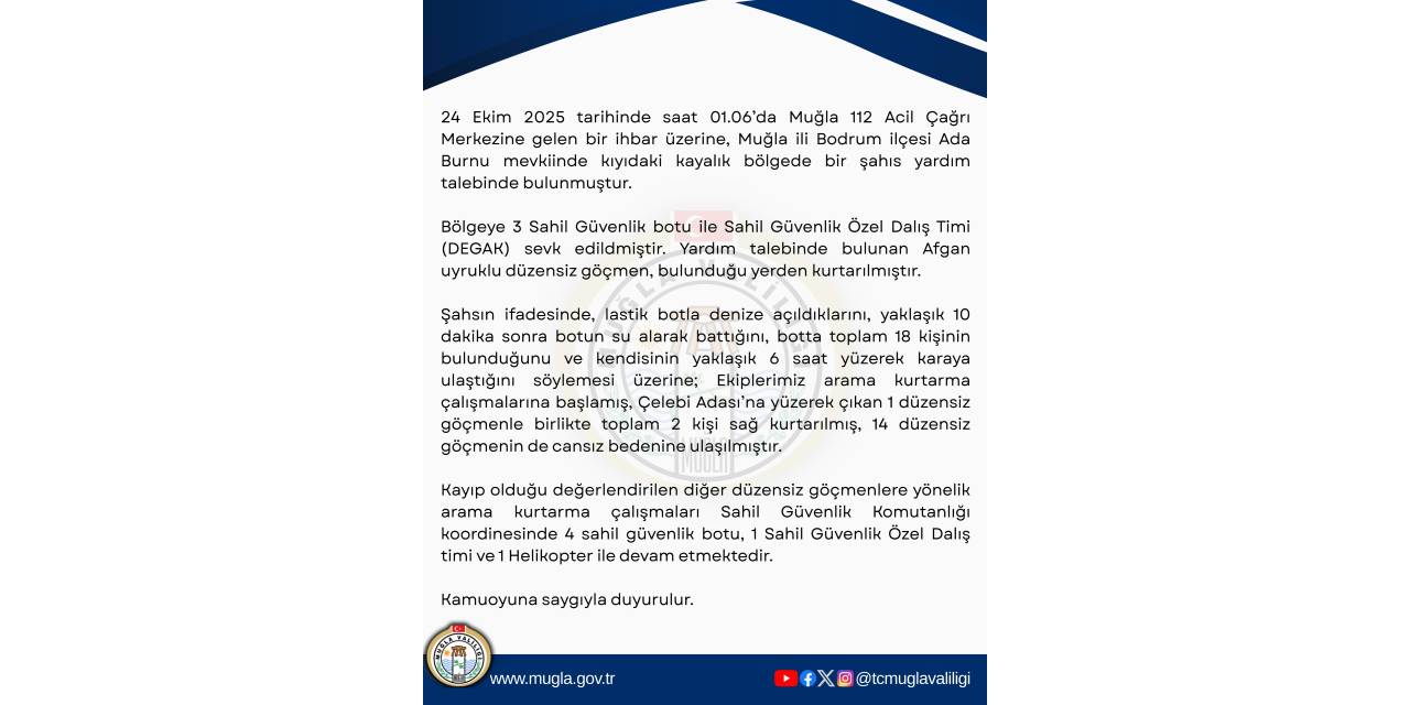 Bodrum'da göçmen faciası: 14 kişi hayatını kaybetti