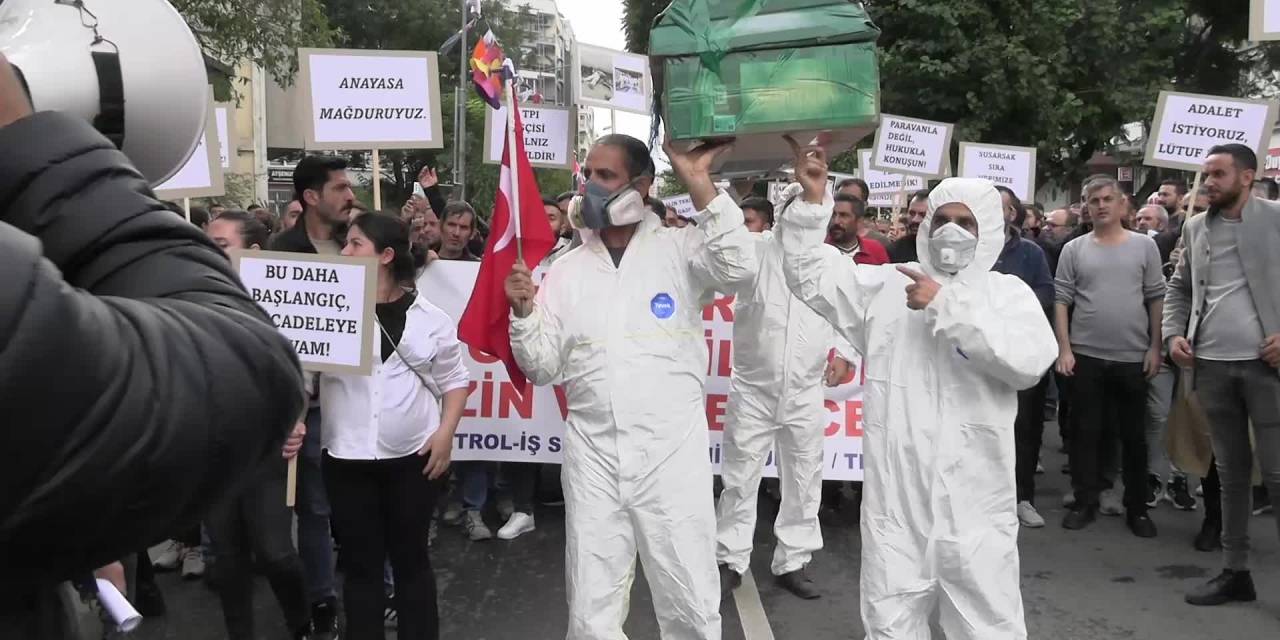 İzmir'de TPI işçilerinin yürüyüşüne polis izin vermedi