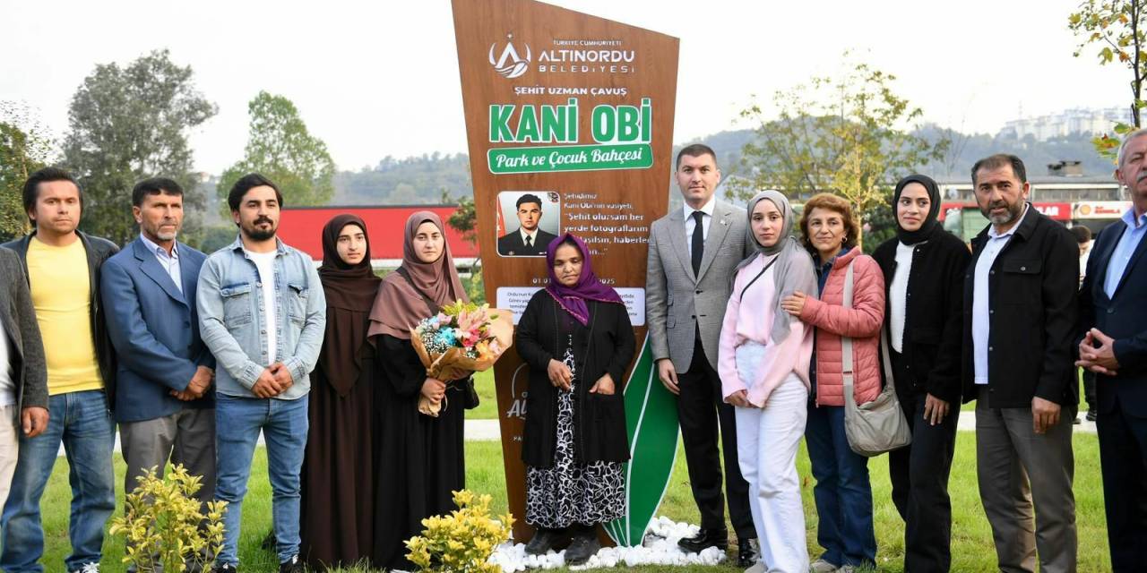 Kani Obi'nin adı Altınordu'da bir parka verildi