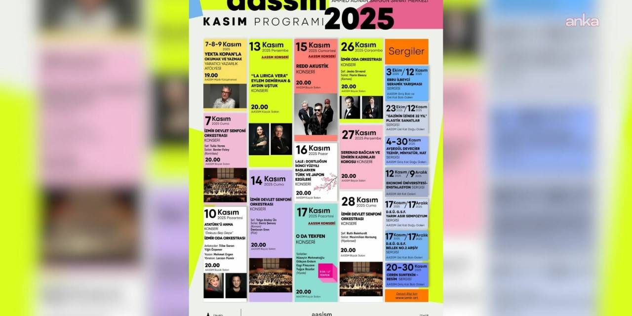 Kasım ayında İzmir'de sanat dolu bir ay