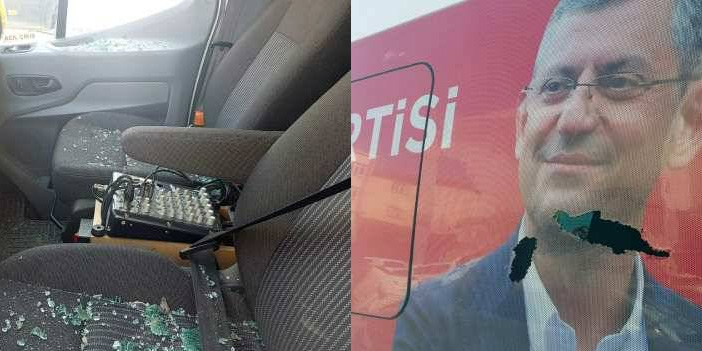 Samsun'da CHP'nin aracına taşlı, bıçaklı saldırı