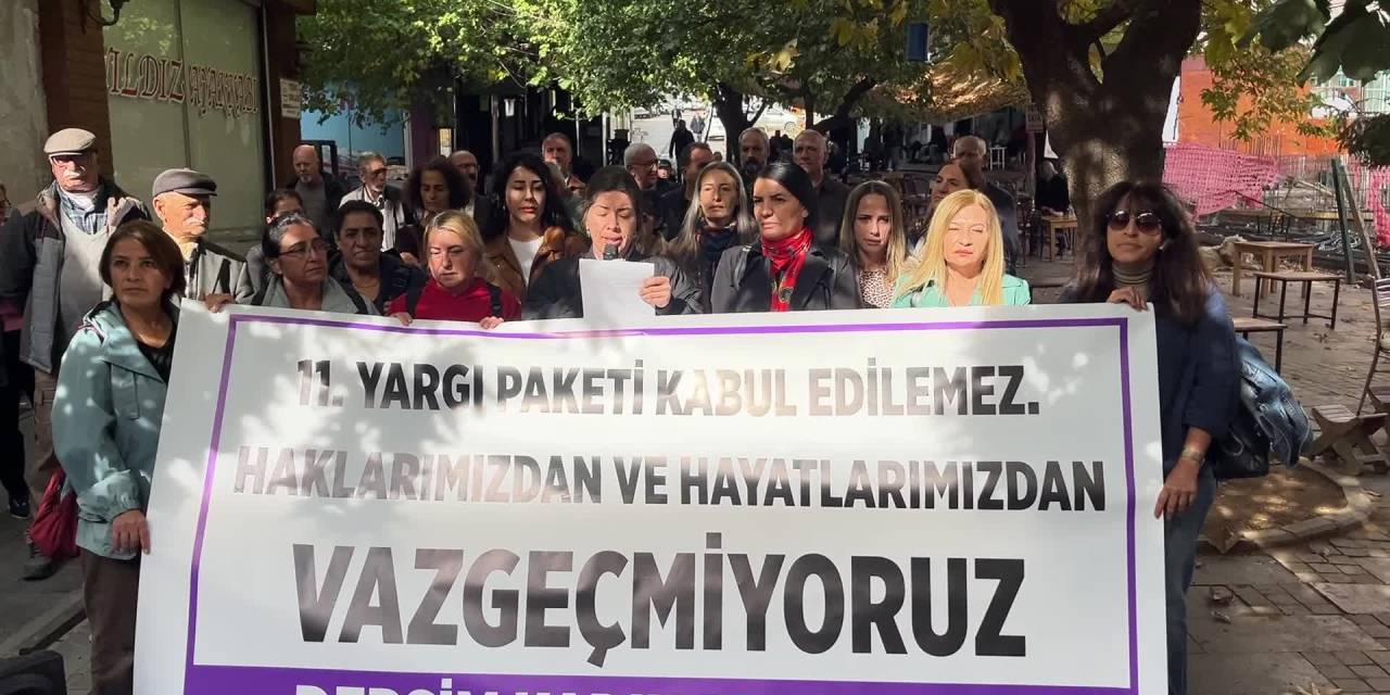Tunceli’de 11. Yargı Paketi'ne karşı protesto: Kadınların yaşam alanları daraltılıyor