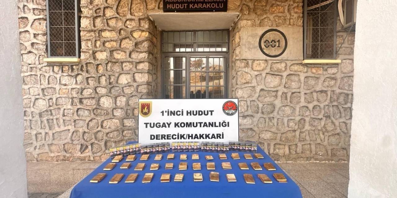 Hakkari'de Hudut hattında altın ve sigara yakalandı
