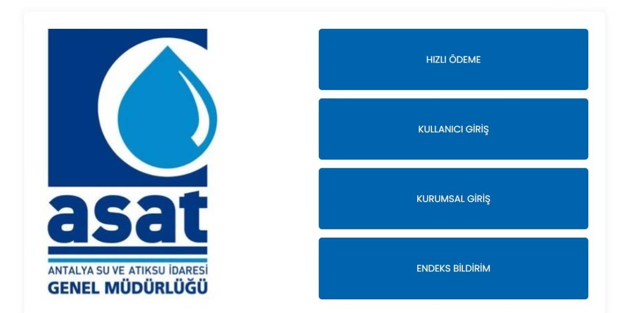 Dijitalleşen su işlemleri ASAT ile online