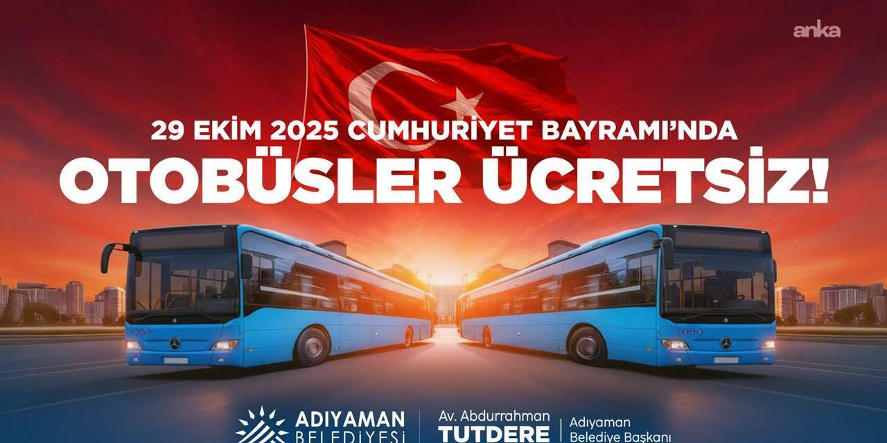 Cumhuriyet Bayramı'nda Adıyaman'da ulaşım bedava