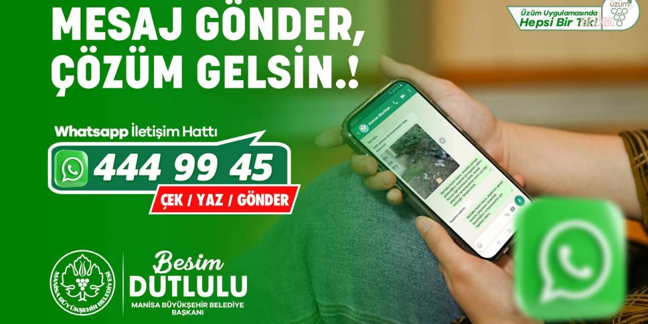 Manisa'da dijital iletişim dönemi: Whatsapp hattı ile anında Çözüm
