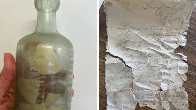 109 yıl önce denize bırakılan asker mektupları kıyıya vurdu