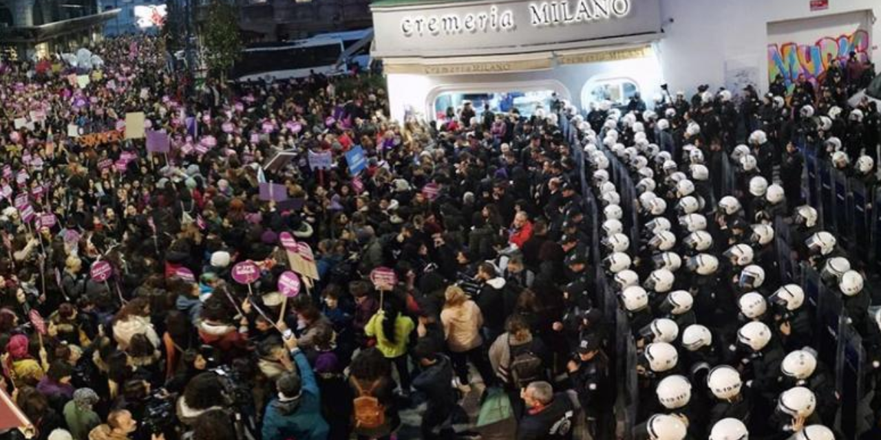 2 polis, protestoculardan şikâyetçi oldu: 25 Kasım eylemine katılan 168 kişiye hapis istemi!