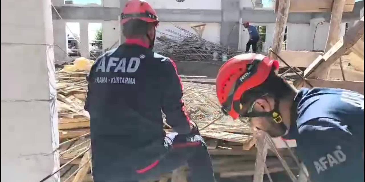 Adıyaman'daki cami inşaatında kubbe çöktü, 6 işçi yaralandı