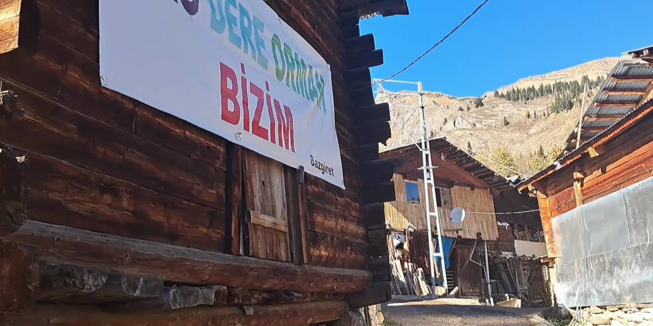 Bazgiret köylüleri maden projesini protesto etti: 'Doğamızı korumaktan vazgeçmeyeceğiz'