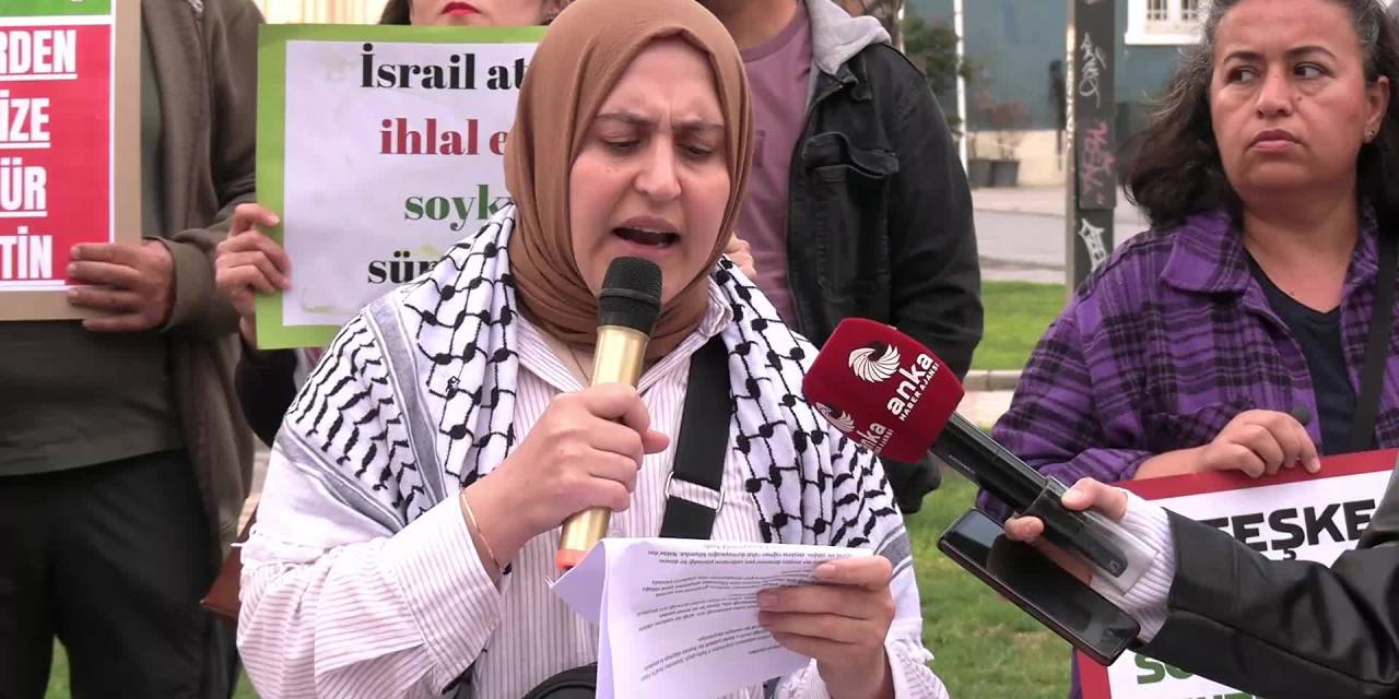 İzmir'de Filistin’e Özgürlük Platformu'ndan İsrail'e Protesto