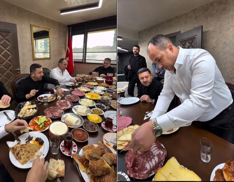 Belediye başkanının kahvaltı sofrası