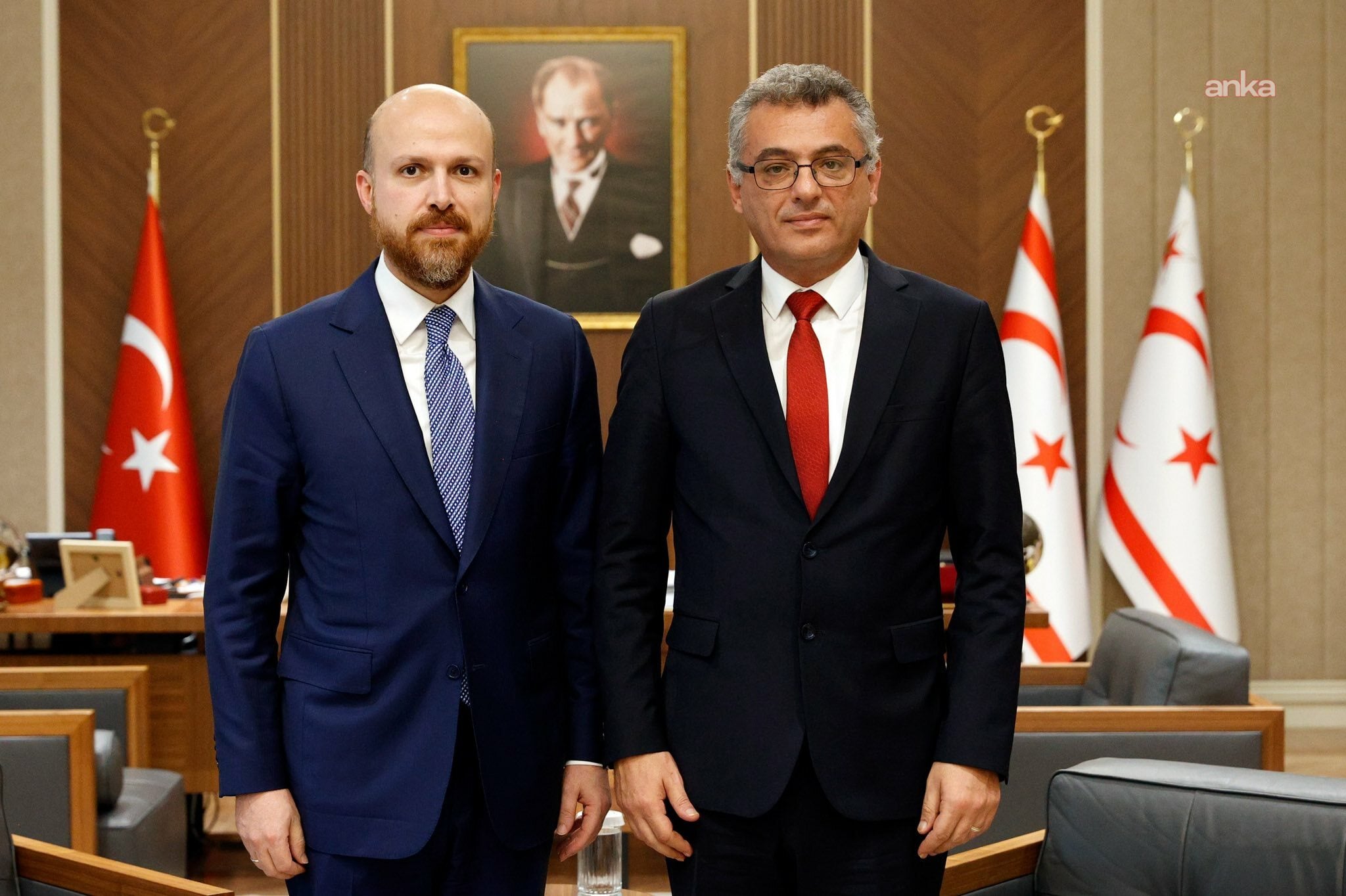 KKTC Cumhurbaşkanı Erhürman, Bilal Erdoğan'ı kabul etti